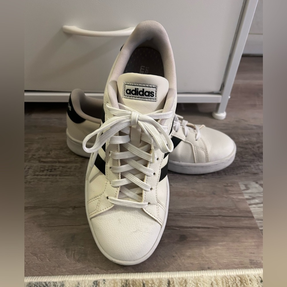 Adidas Classic White and Black Sneakers
